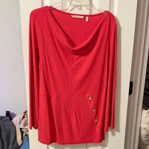 Soft surroundings coral Cowl Neck Women's Top